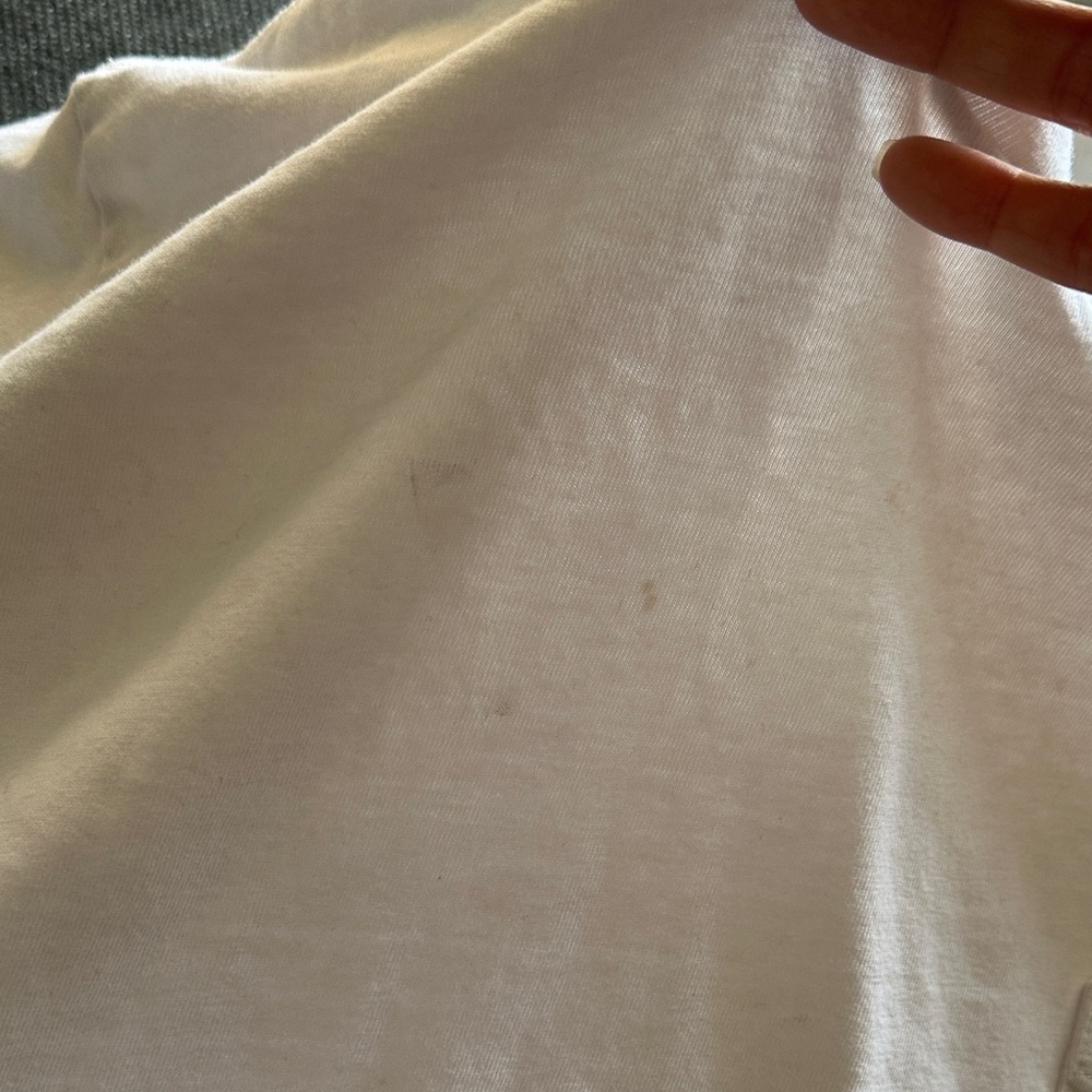 Vineyard Vines Oversized White Short Sleeve Tee with Pocket - Picture 8 of 9